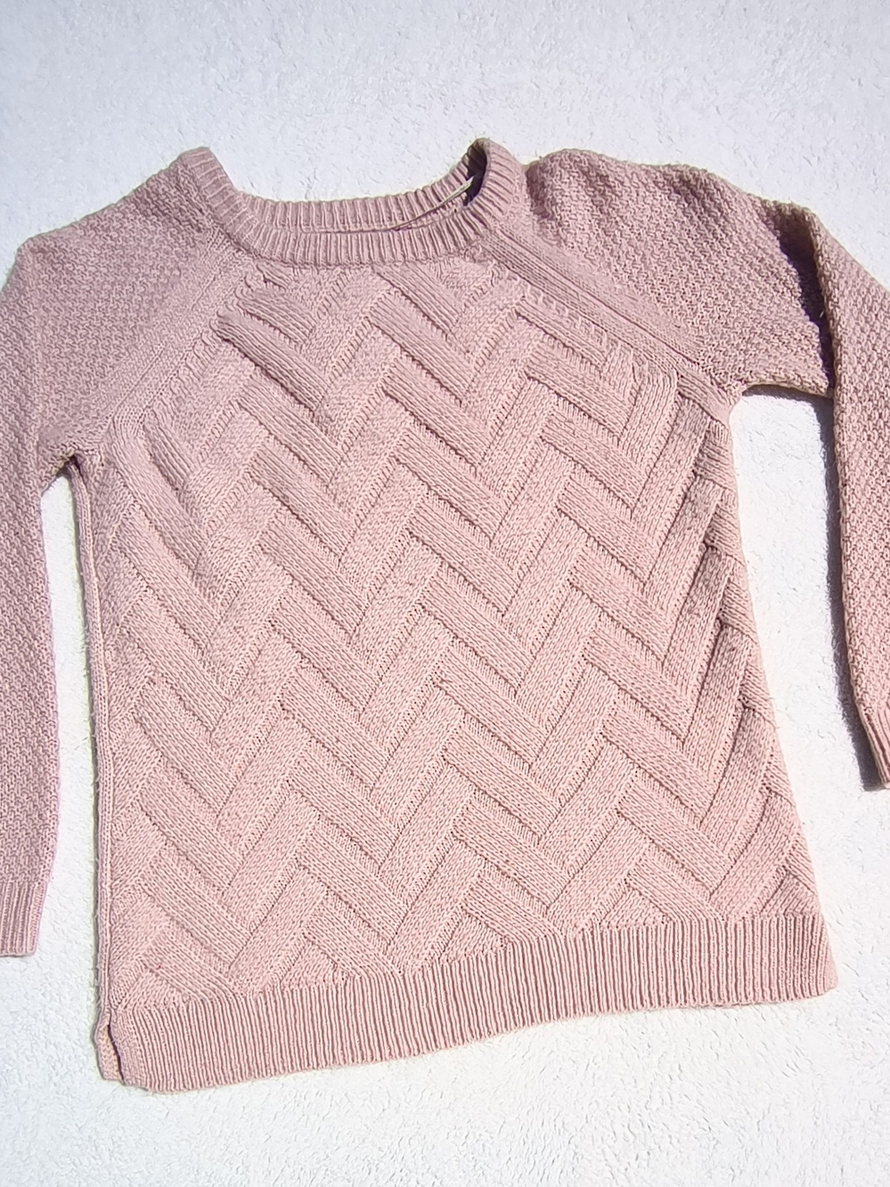 Women’s Blush Pink Cable Knit Sweater